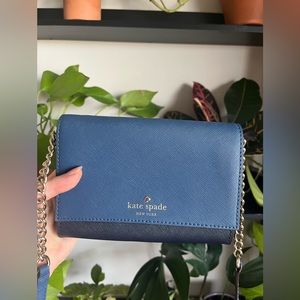 Blue Kate Spade Crossbody Bag Purse